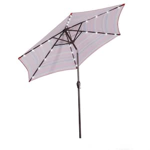 8.5 ft. Steel Market Patio Umbrella in Red