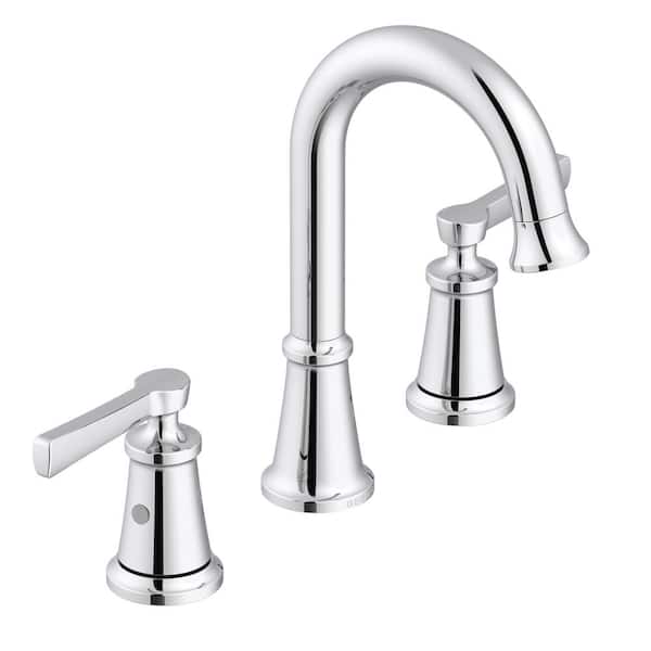Gerber Northerly 8 in. Widespread Double Handle Bathroom Faucet with 50/50 Touch Down Drain in Chrome
