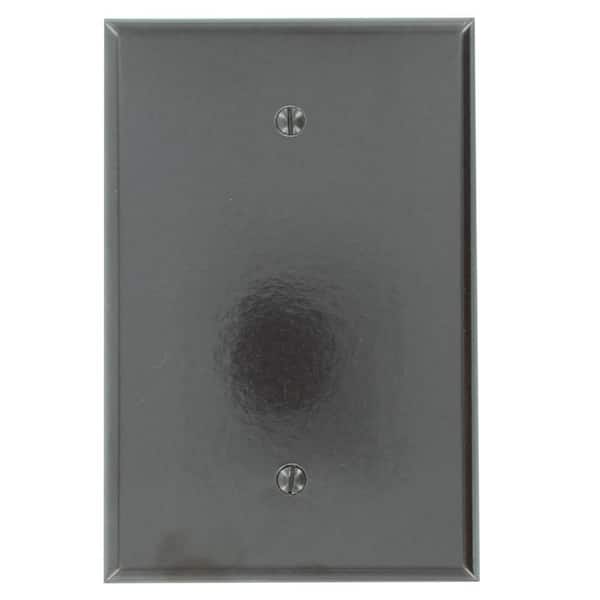 1-Gang Brown Blank Plate Plastic Box Mount Jumbo/Oversized Wall Plate (1-Pack) 85114