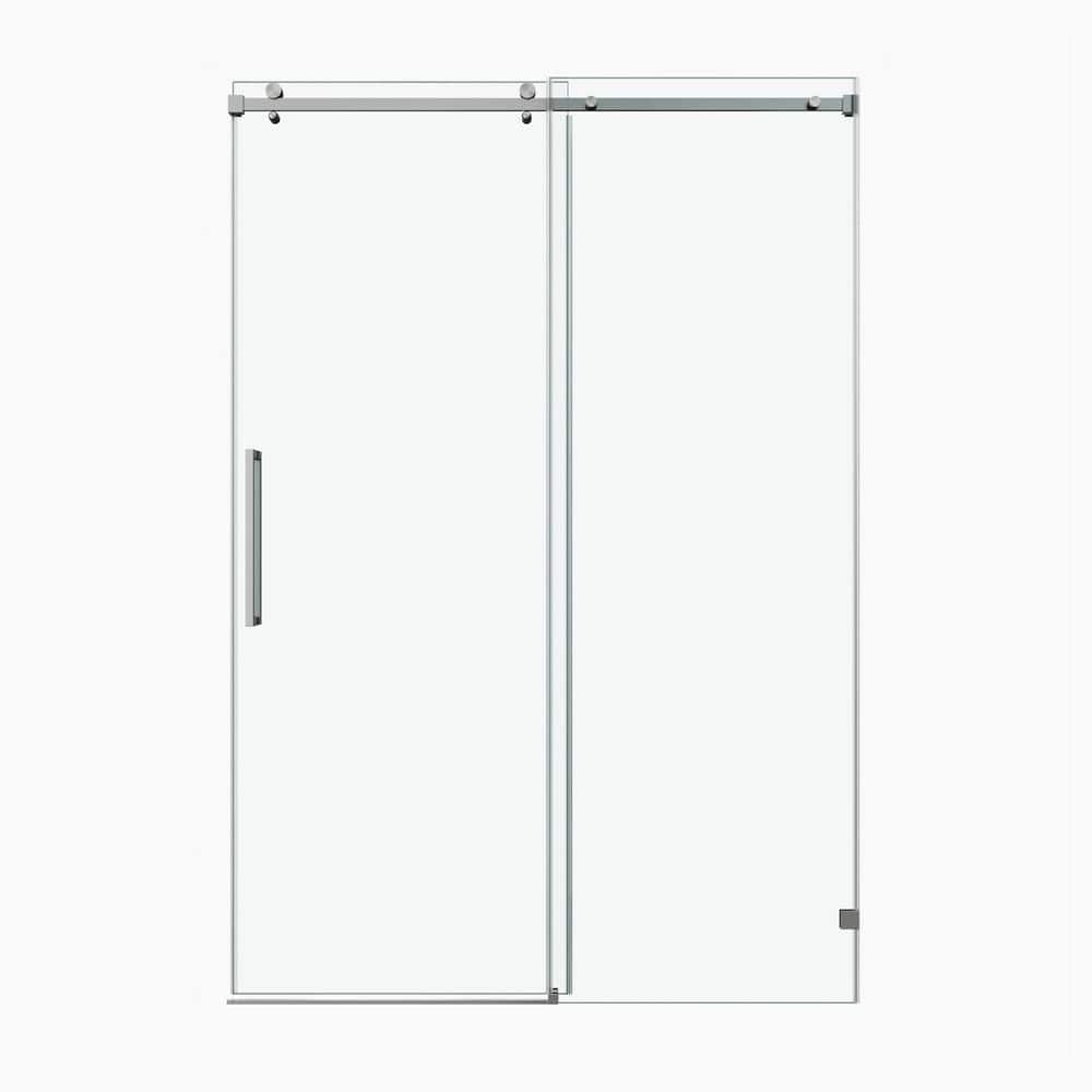 54 in. W x 76 in. H Sliding Shower Door in Brushed Nickel with Clear Tempered Glass & Square Tube Hardware price history on PriceWatchPro