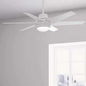 Sotto 52 in. LED Indoor Fresh White Ceiling Fan with Light Kit and Remote
