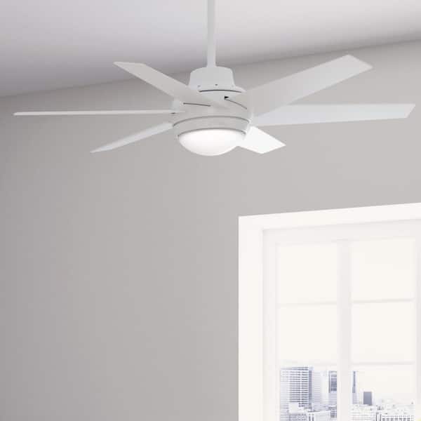 Sotto 52 in. LED Indoor Fresh White Ceiling Fan with Light Kit and Remote