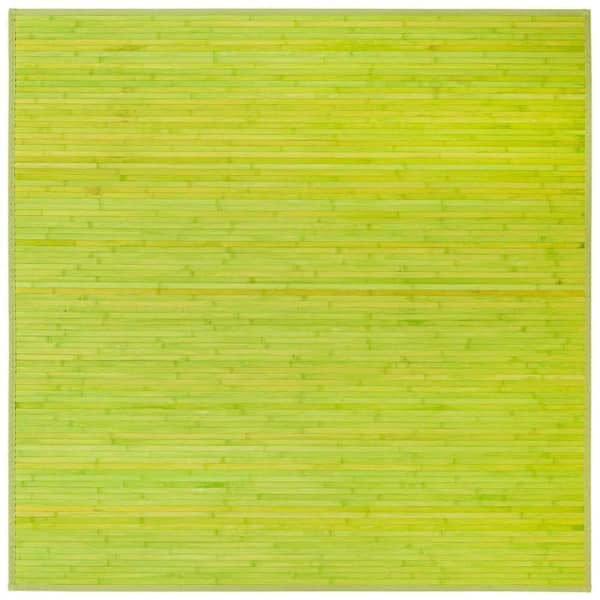 Bamboo Zhuzi Green 5 ft. x 5 ft. Square Area Rug