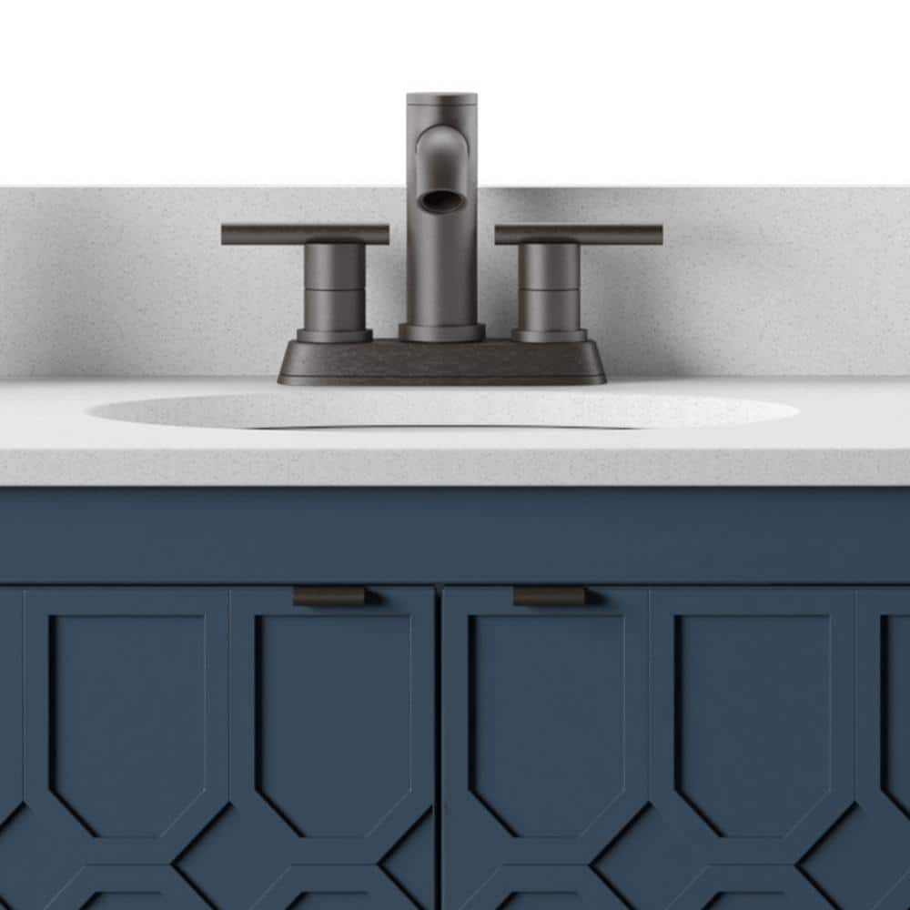 Franklin Blue MDF Single Vanity with White Ceramic Sink