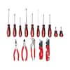 Milwaukee Combination Screwdriver Set with Pliers Kit and FASTBACK Folding Utility Knife Set (15-Piece) 48-22-2710-48-22-6331-48-22-1503