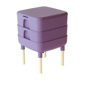 The Essential Living Composter 6 Gal. Worm Composter in Color Plum