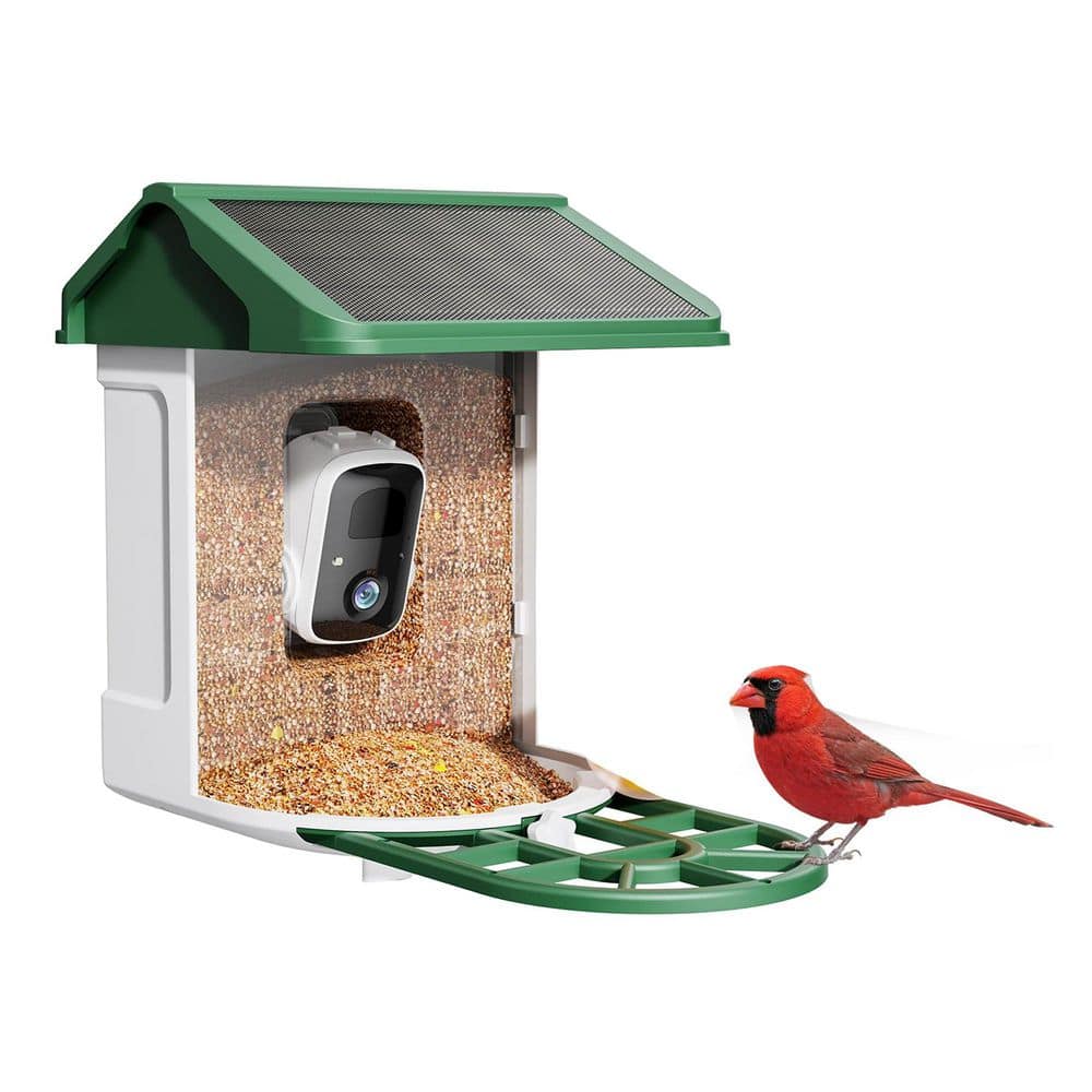 Dark Green Metal Mount Solar Smart AI Bird Feeder 2L Capacity for Hummingbird Songbird (1-Pack) price history on PriceWatchPro