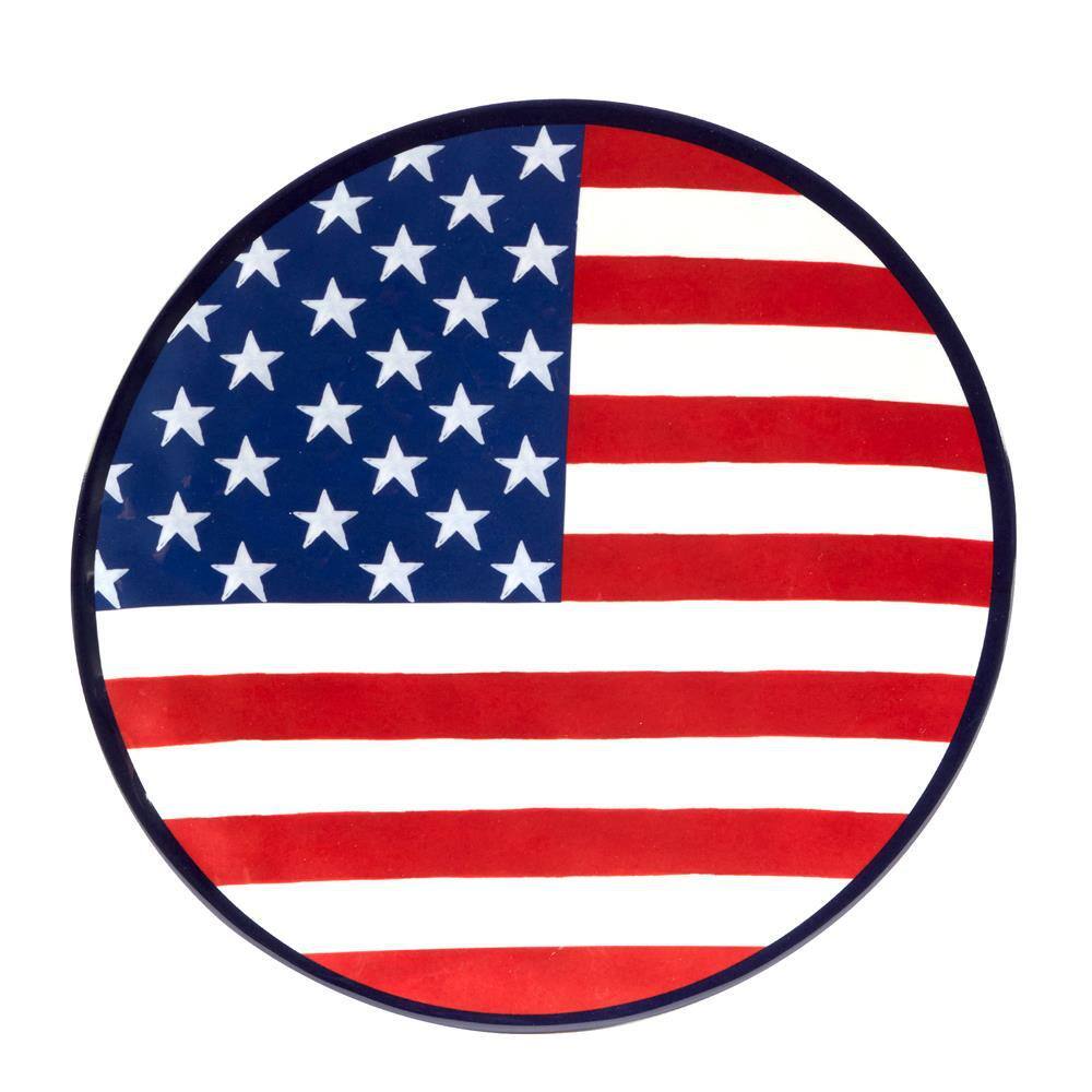 Patriotic Stars and Stripes 11" Melamine Dinner Plates Set