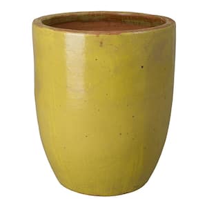 27.5 in. x 27.5 in. x 33.5 in. H Large Planter, Yellow
