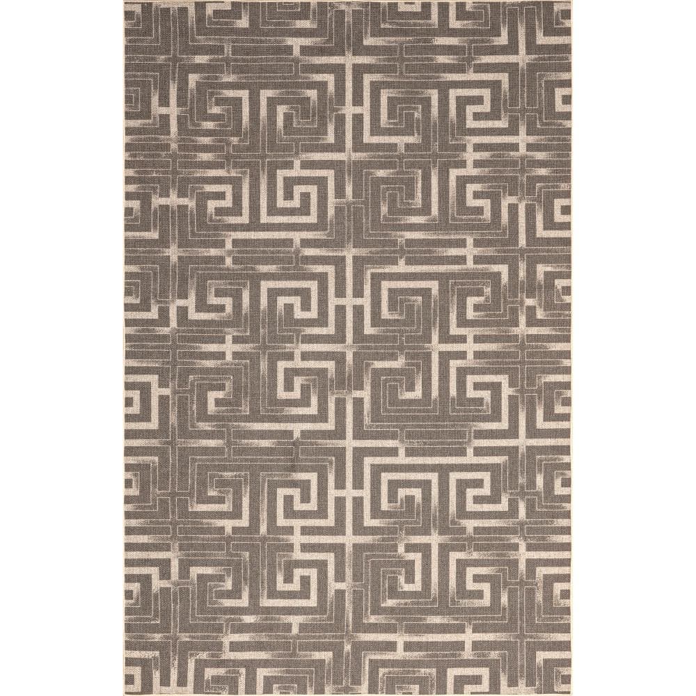 Sufia Geometric Easy-Jute Machine Washable Area Rug Natural 5 ft. x 8 ft. Area Rug price history on PriceWatchPro