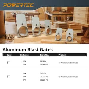 5 in. Aluminum Blast Gate for Dust Collection Systems