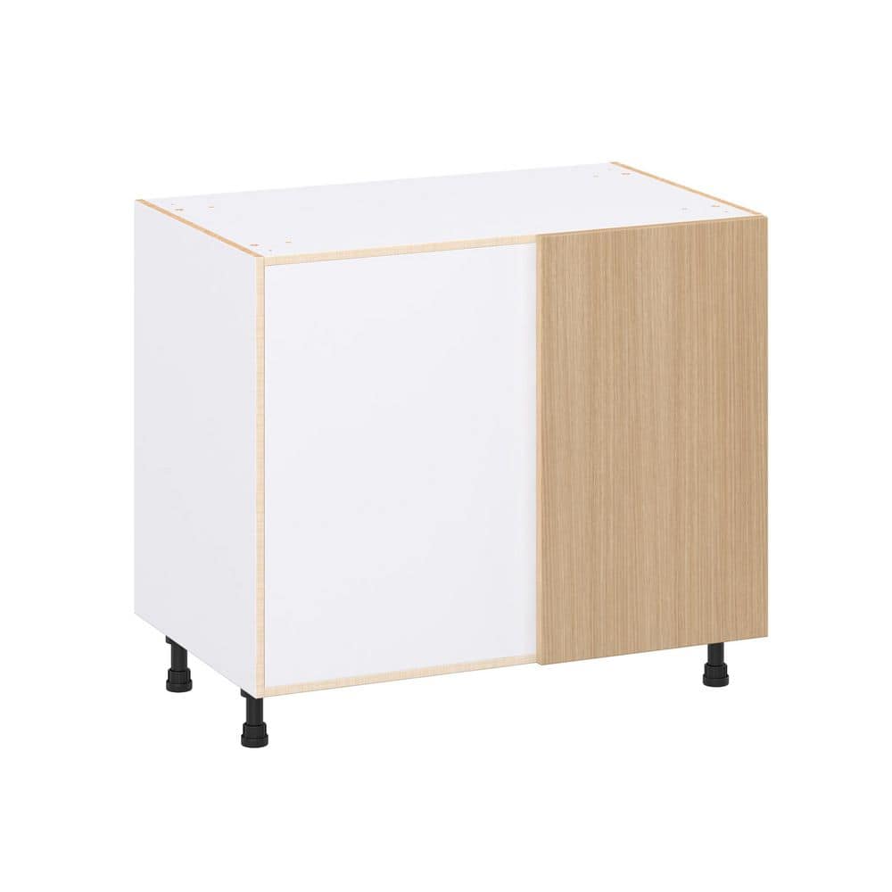 Timberline 39 in. W x 24.5 in. D x 34.5 in. H Assembled Shaker Magick Left Blind Corner Kitchen Cabinet in Mojavi Oak price history on PriceWatchPro