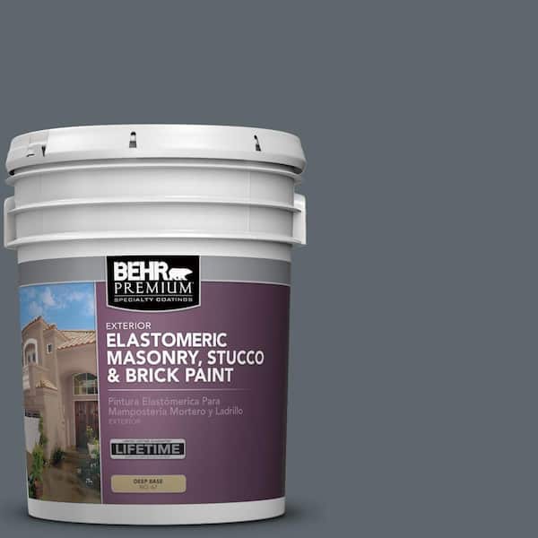 5 gal. #MS-70 Evening Blues Elastomeric Masonry, Stucco and Brick Exterior Paint