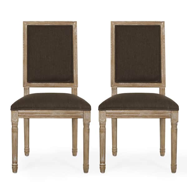 Noble House Robin Brown and Natural Side Chair (Set of 2)