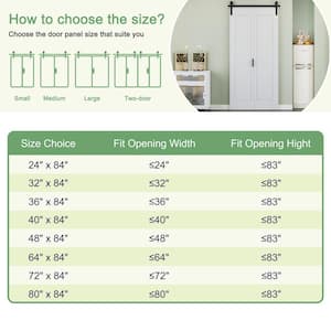 24 in. x 84 in. Paneled 1-Lite White Primed MDF Composite Bi-fold Sliding Barn Door with Hardware Kit and Handle