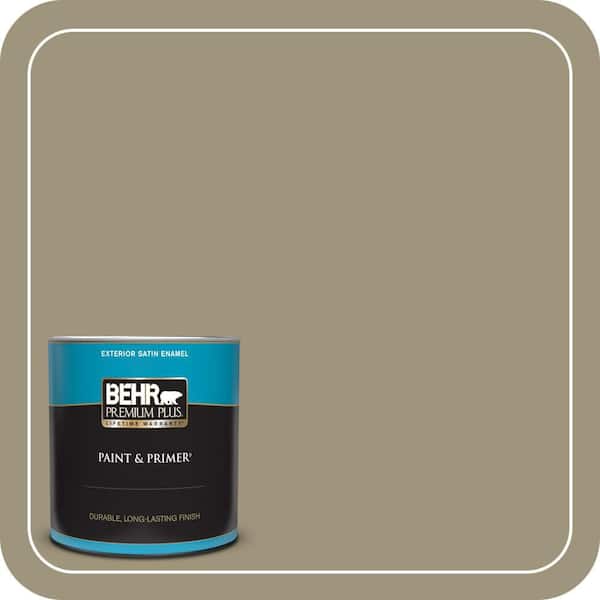 BEHR PREMIUM PLUS 1 qt. #760D-5 Shortgrass Prairie Satin Enamel Exterior Paint & Primer