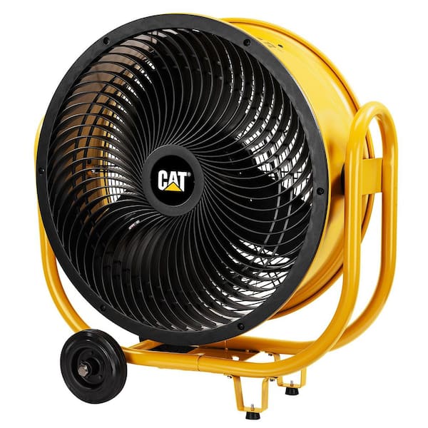 24 in. High-Velocity Industrial Grade Drum Fan Air Circulator (Yellow)