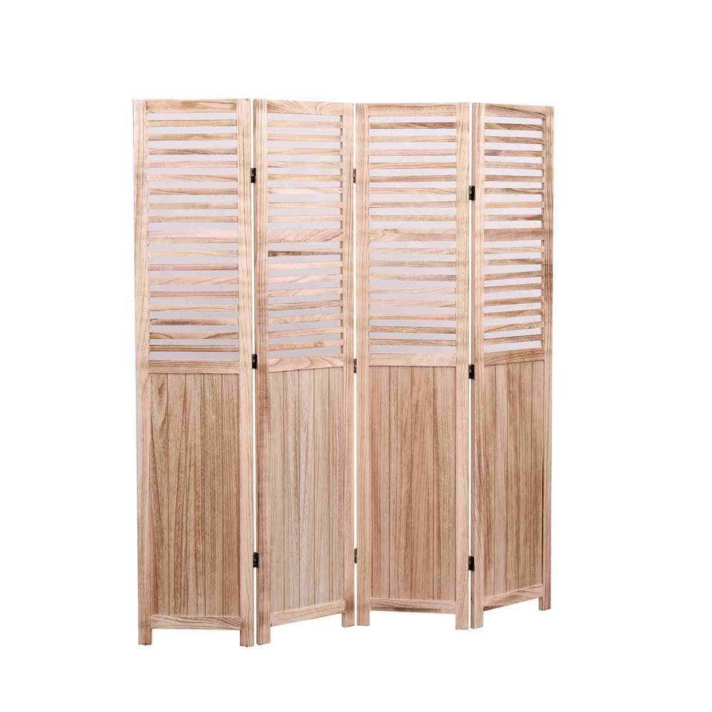 Avex 65 in. Wood Garden Fence 4-Panel Folding Privacy Screen