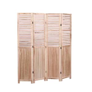 Miscool Avex 65 in. Wood Garden Fence 6-Panel Folding Privacy