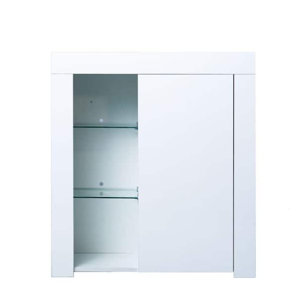 Kahomvis White Buffet with LED Lights