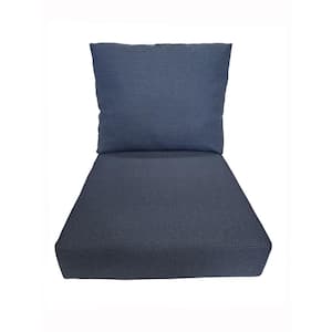 19.5 in. Back Height 2-Pack Blue Outdoor Deep Seating Lounge Cushions