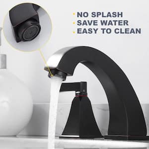 8 in. Widespread Deck Mounted Double-Handle Bathroom Faucet with Pop-up Drain Assembly in Oil Rubbed Bronze