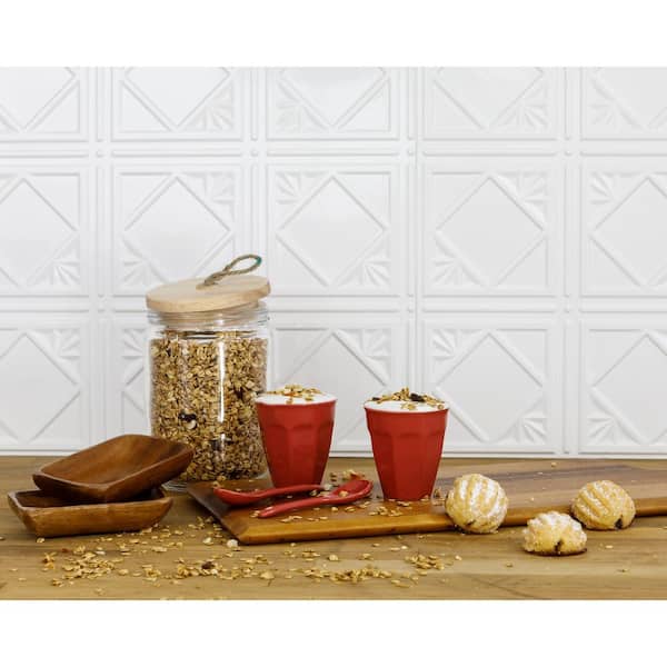 18.5'' x 24.3'' Artnouvo Decorative 3D PVC Backsplash Panels in White 9-Pieces