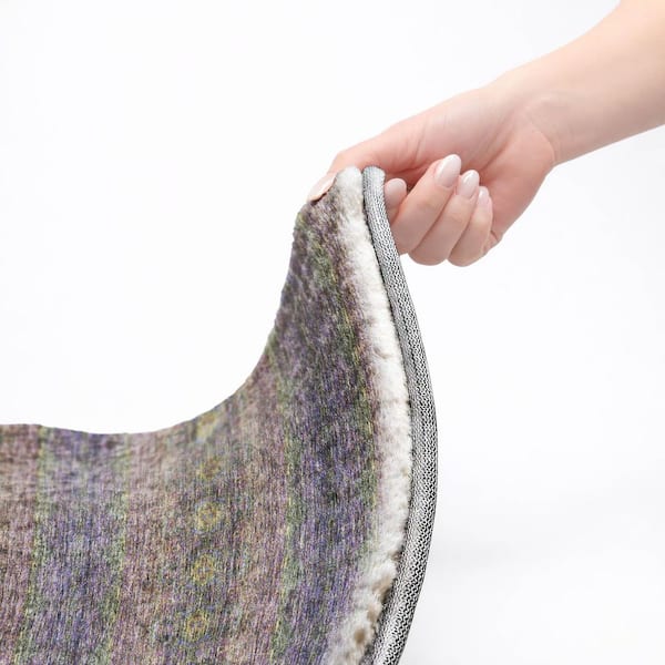 Dream Shag Premium Machine Washable Abstract ADS615 Purple 2 ft. x 3 ft. Accent Rug