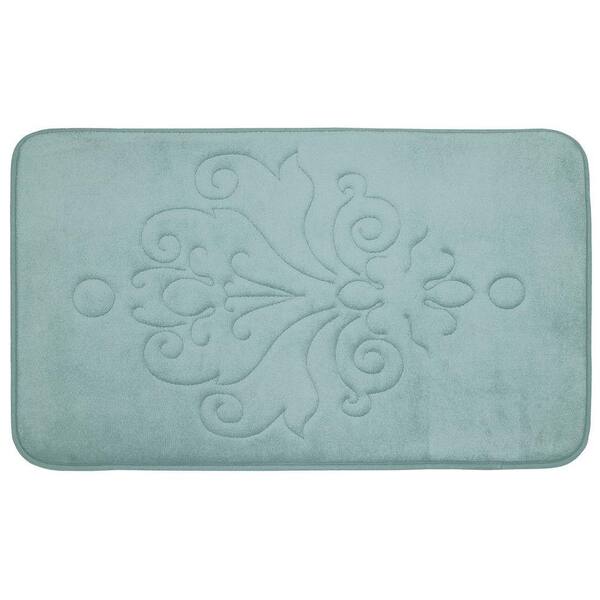 BounceComfort Reve Aqua 20 in. x 32 in. Memory Foam Bath Mat