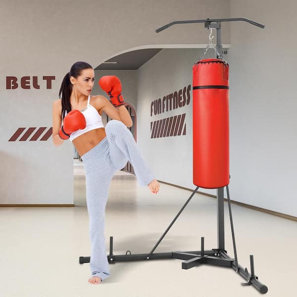 VEVOR 2 in 1 Punching Bag Stand Steel Workout Equipment Adjustable Height Boxing Punching Bag Stand Holds Up to 400 lbs SDJYTXSJ4654R7T35V0 The Home Depot