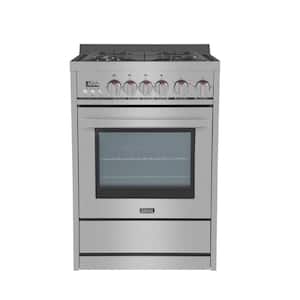 24 in. 2.7 cu. ft. Gas Range in Stainless Steel with Oven