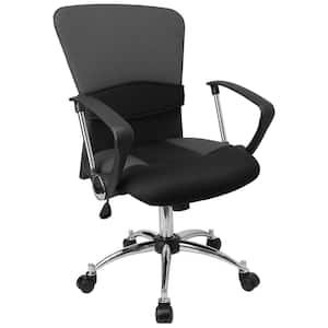 Mid-Back Mesh Swivel Task Chair in Grey