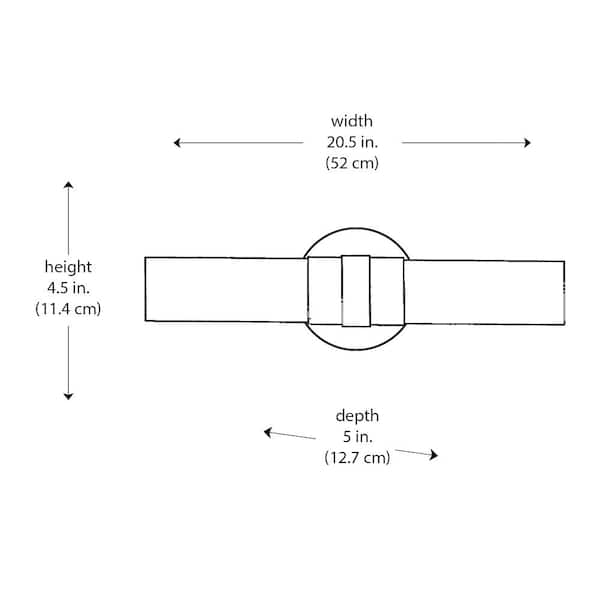 Fusion 20.5 in. 2-Light Polished Chrome Linear Bathroom Vanity Light Fixture with Frosted Glass