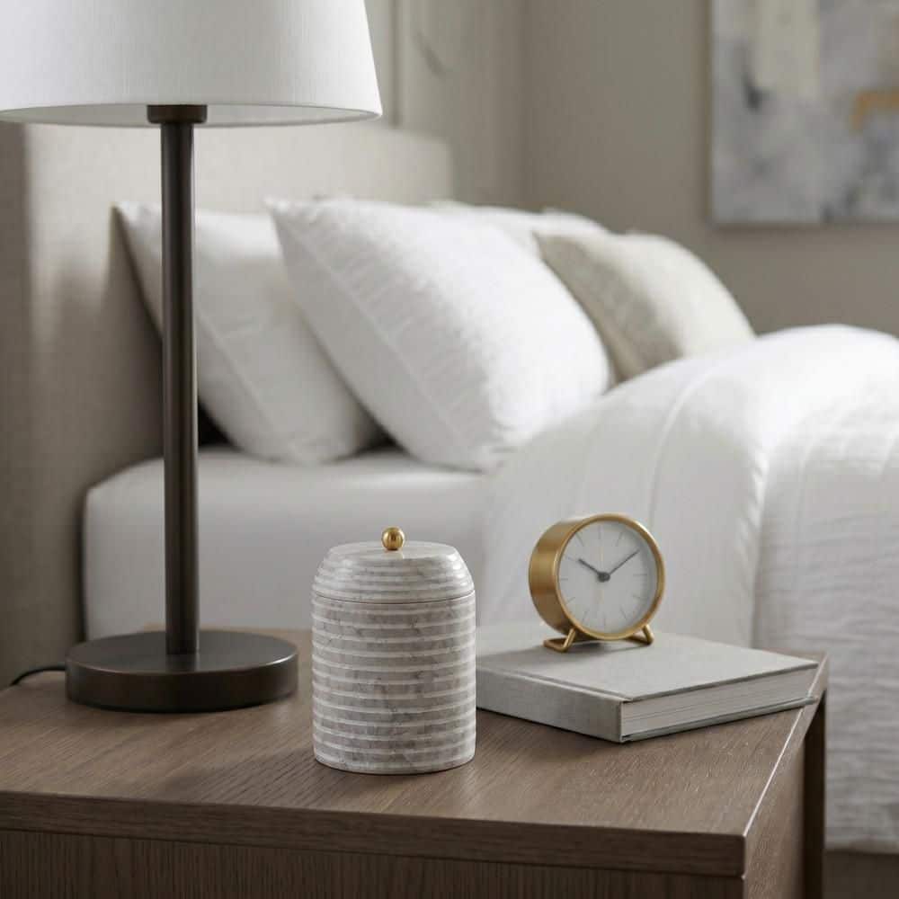 4 in. Gray Sandalwood Natural Stone 1-Wick Candle price history on PriceWatchPro