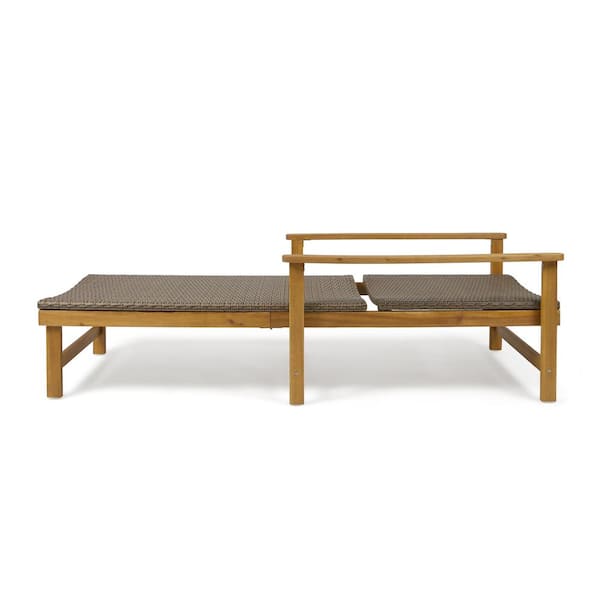 Hampton Natural 4-Piece Wood Outdoor Patio Chaise Lounge