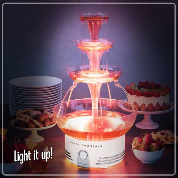 キッチン家電 Lighted Party Fountain Amazon.com | Nostalgia LPF230 3-Tier Lighted Party Fountain, Holds