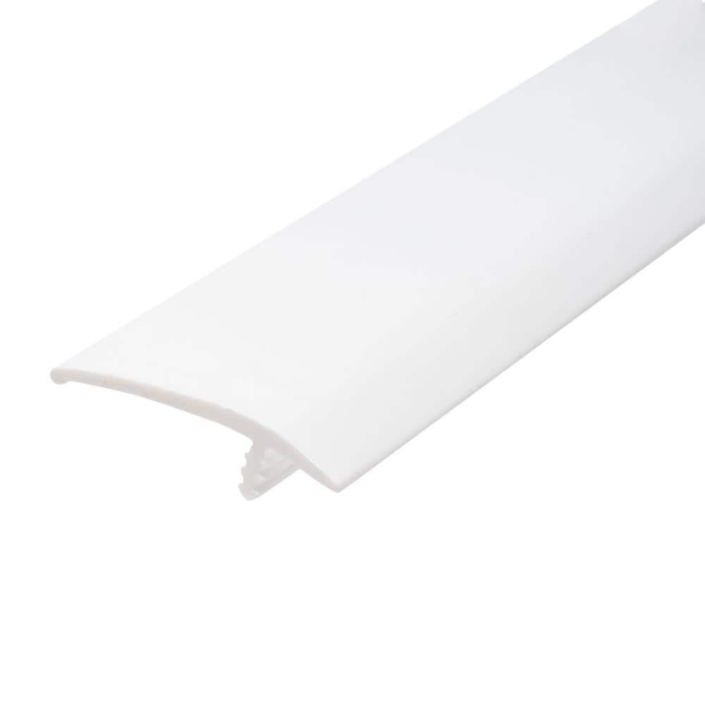 1-1/2 in. White Flexible Polyethylene Offset Barb Bumper Tee Moulding Edgin
