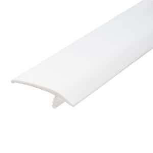 1-1/2 in. White Flexible Polyethylene Offset Barb Bumper Tee Moulding Edging 25 foot long Coil