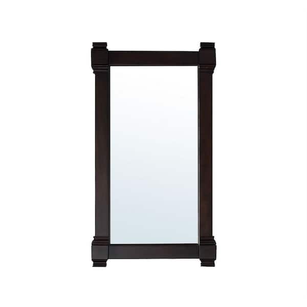 James Martin Vanities Brittany 21.7 in. W x 39.2 in. H Framed Rectangular Bathroom Vanity Mirror in Burnished Mahogany