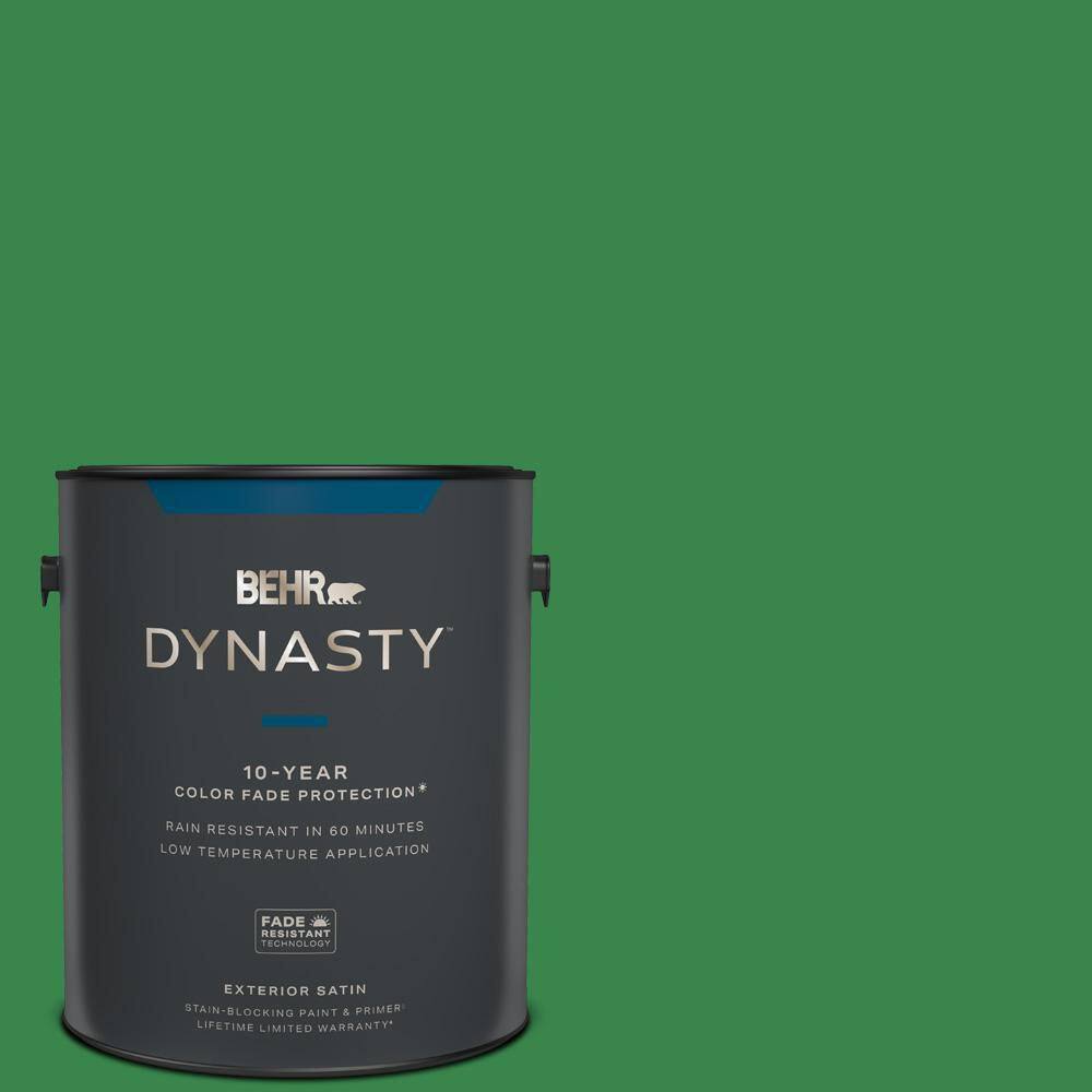 BEHR DYNASTY 1 gal. 450B7 Green Grass Satin Exterior StainBlocking