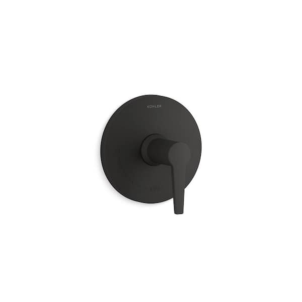 Pitch 1-Handle Wall Mount Valve Handle Trim Kit in Matte Black (Valve Not Included)