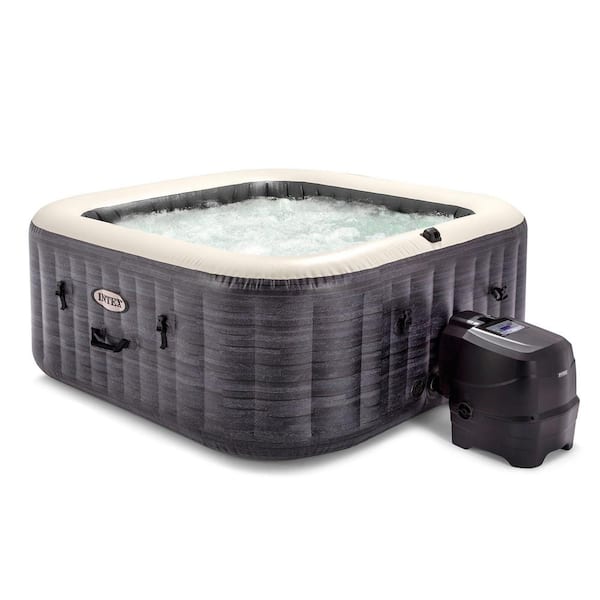 PureSpa Plus 4-Person 140 Jet 120 V Inflatable Square Hot Tub Spa and Type S1 Filter Cartridges (12-Pack)
