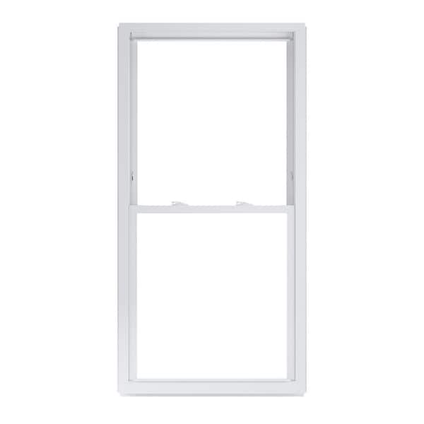 American Craftsman 32 in. x 62 in. 50 Series Low-E Argon SC Glass Double Hung White Vinyl Replacement Window, Screen Incl