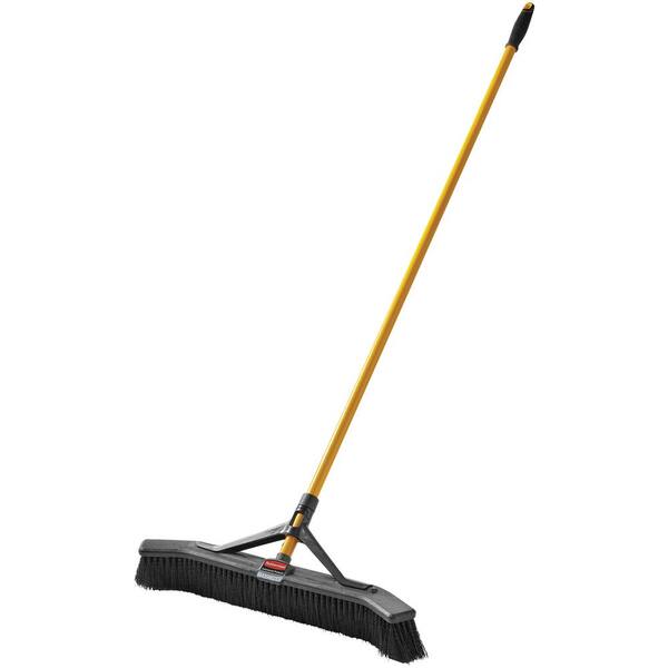 Rubbermaid Commercial, RCP2039999, Fine Fiber Anti-twist Push Broom, 1  Each, Wood Grain