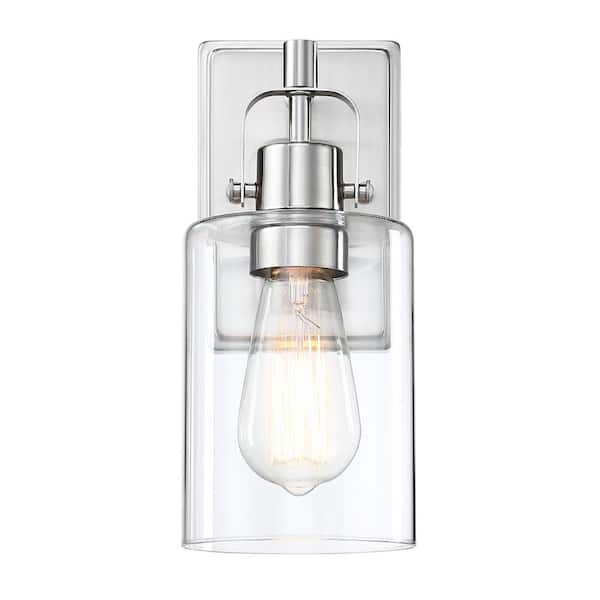 Hukoro 4.7 In. 1-Light Brushed Nickel Vanity Light F41821-BN - The Home ...