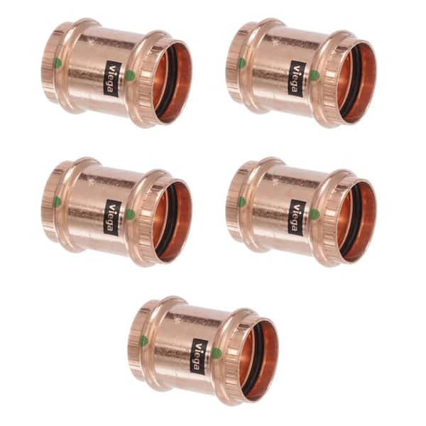Viega ProPress 1-1/4 in. x 1-1/4 in. Copper Coupling No Stop (5-Pack)