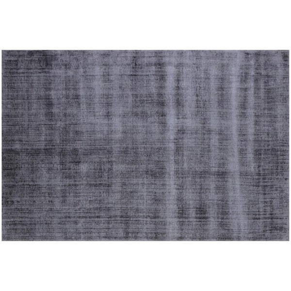 HomeRoots Charcoal 10 ft. x 14 ft. Solid Color Area Rug