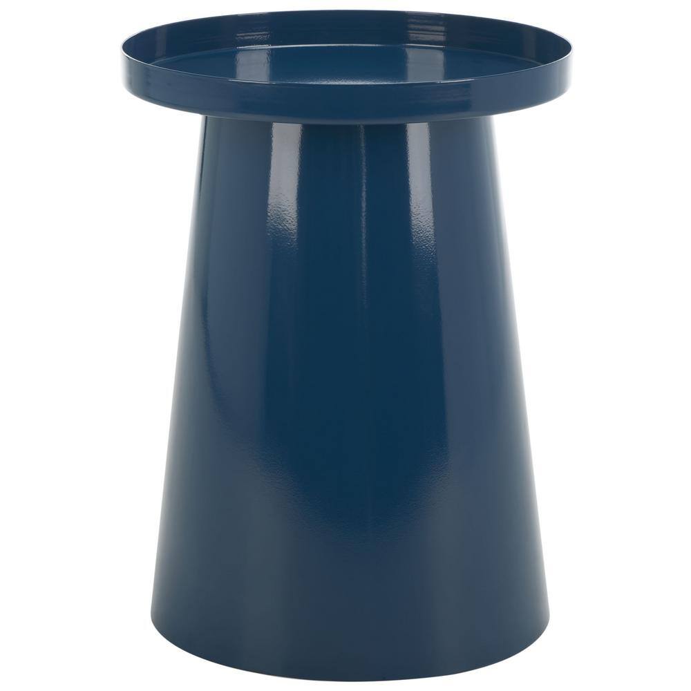 SAFAVIEH Efer 15.8 in. Navy Blue Round Metal End Table ACC4614A - The Home Depot
