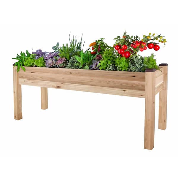 cedarcraft Beautiful. Functional. Sustainable. 23 in. x 72 in. x 30 in. H Elevated Cedar Planter