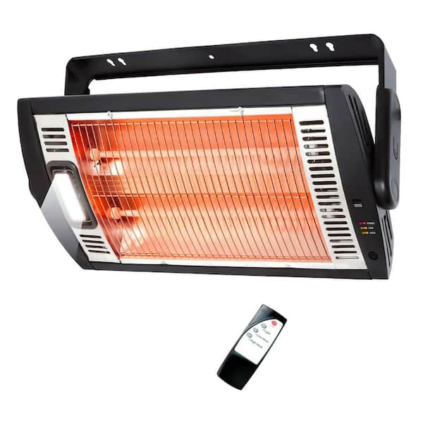 1500 Watt Indoor Outdoor Metal Electric Ceiling Mounted Garage Heater with Remote Control and 5 Heat Modes